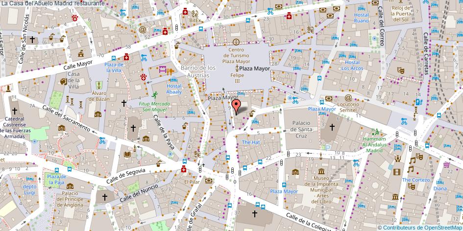 mapa La Casa del Abuelo restaurante Madrid