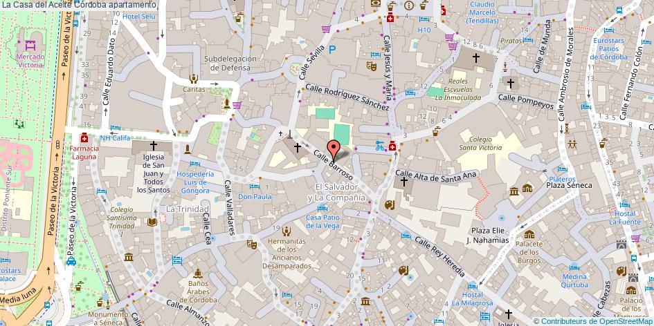 mapa La Casa del Aceite apartamento Córdoba