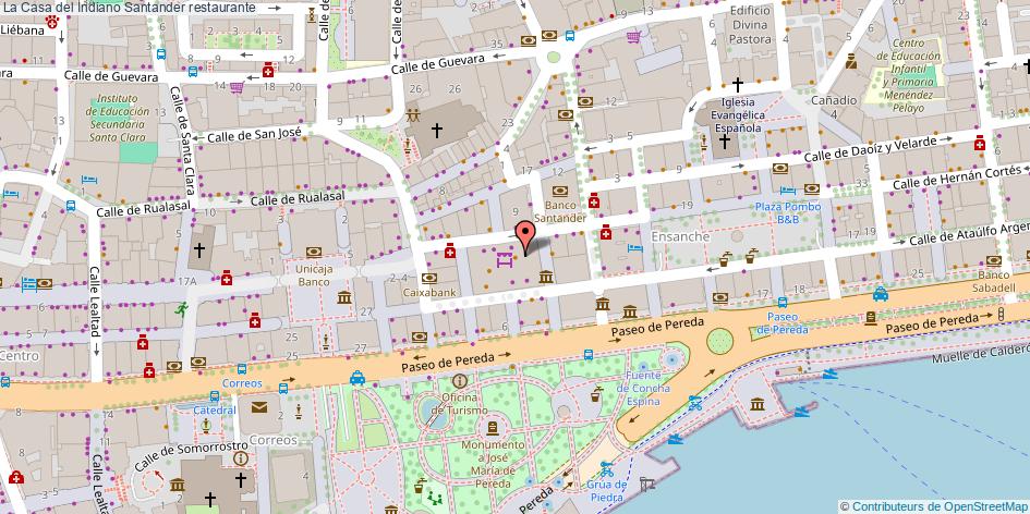 mapa La Casa del Indiano restaurante Santander