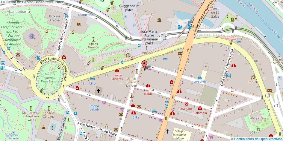 mapa La Casita de Sabino restaurante Bilbao