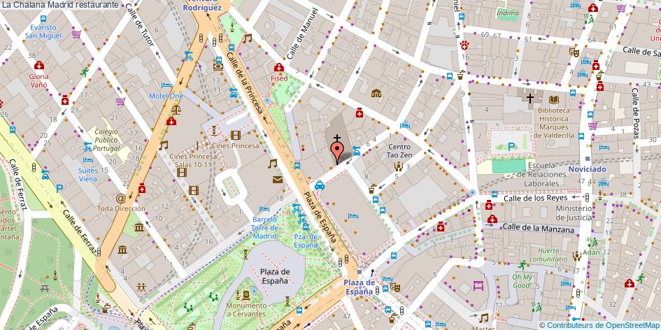 mapa La Chalana restaurante Madrid