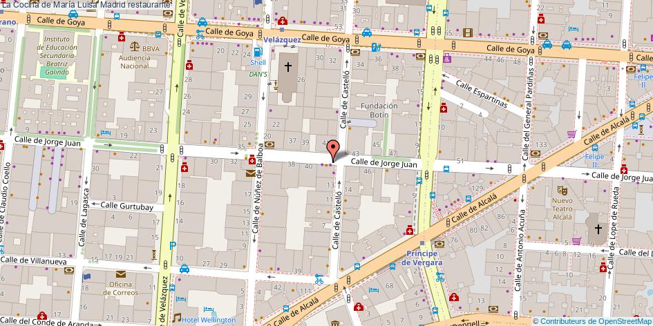 mapa La Cocina de María Luisa restaurante Madrid