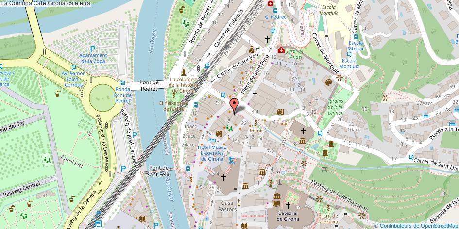mapa La Comuna Café cafetería Girona