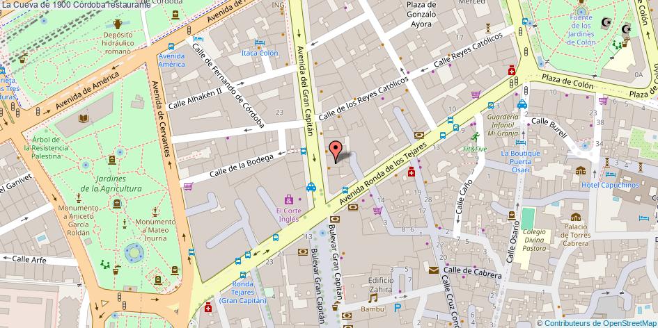 mapa La Cueva de 1900 restaurante Córdoba