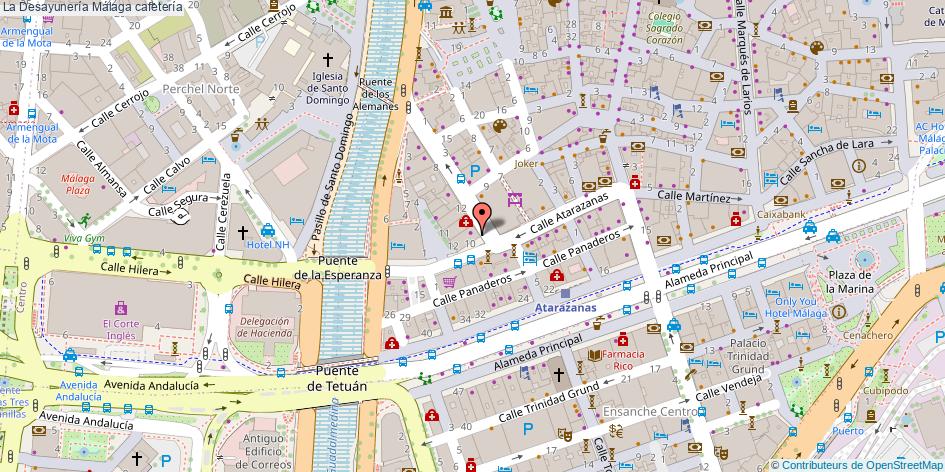mapa La Desayunería cafetería Málaga