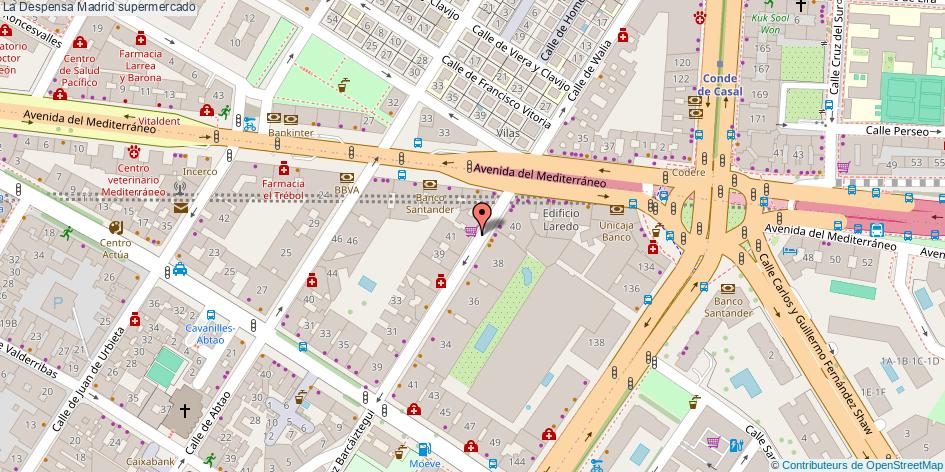 mapa La Despensa supermercado Madrid