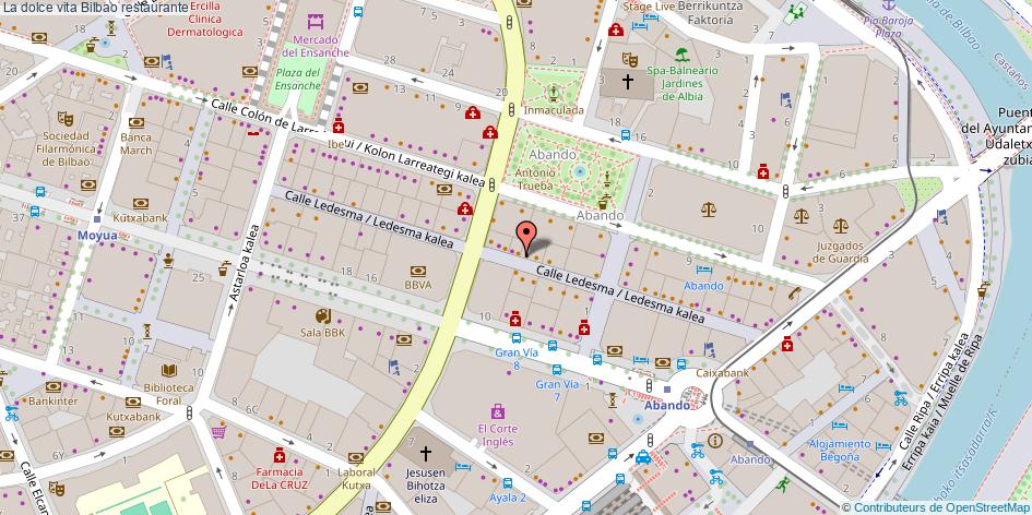 mapa La dolce vita restaurante Bilbao