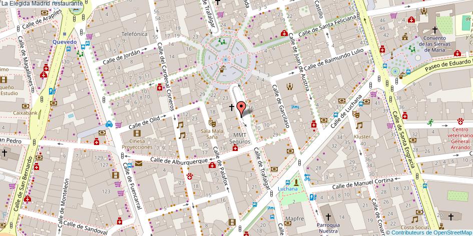 mapa La Elegida restaurante Madrid