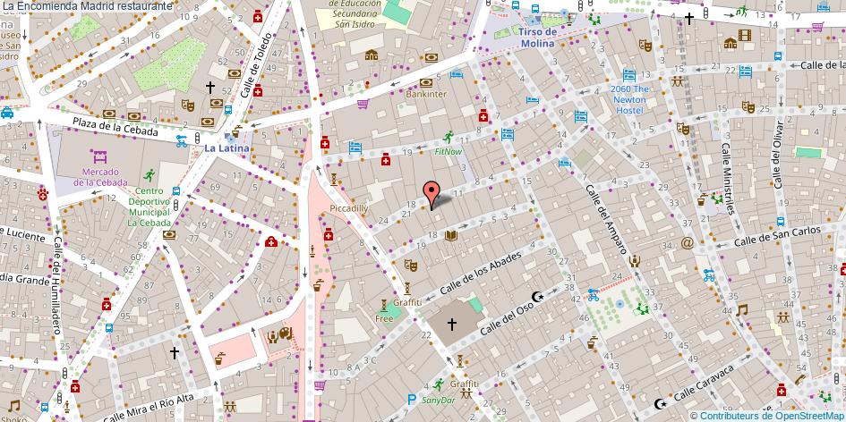 mapa La Encomienda restaurante Madrid