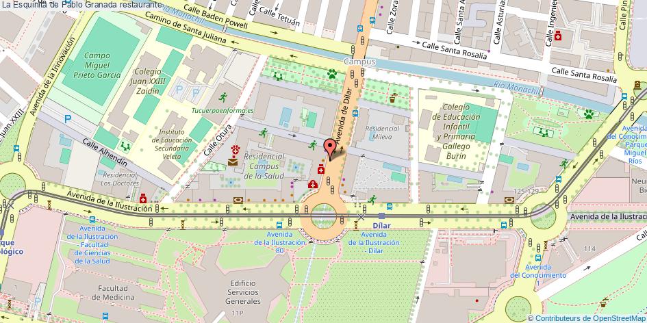 mapa La Esquinita de Pablo restaurante Granada