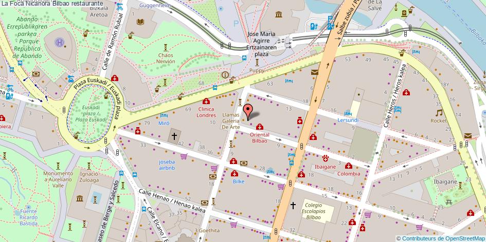 mapa La Foca Nicanora restaurante Bilbao