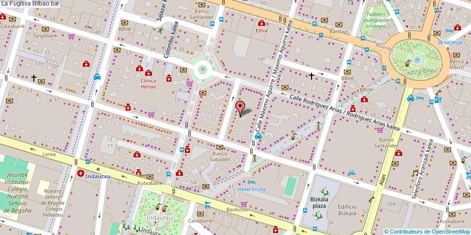 mapa La Fugitiva bar Bilbao