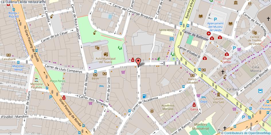 mapa La Galeria restaurante Lleida