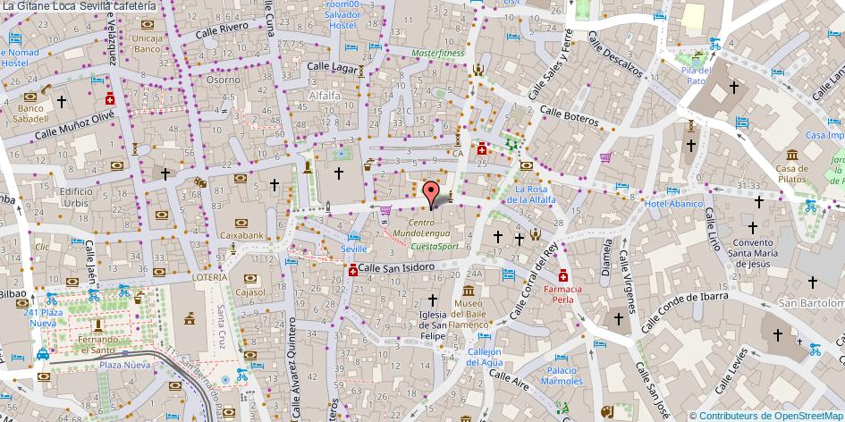 mapa La Gitane Loca cafetería Sevilla