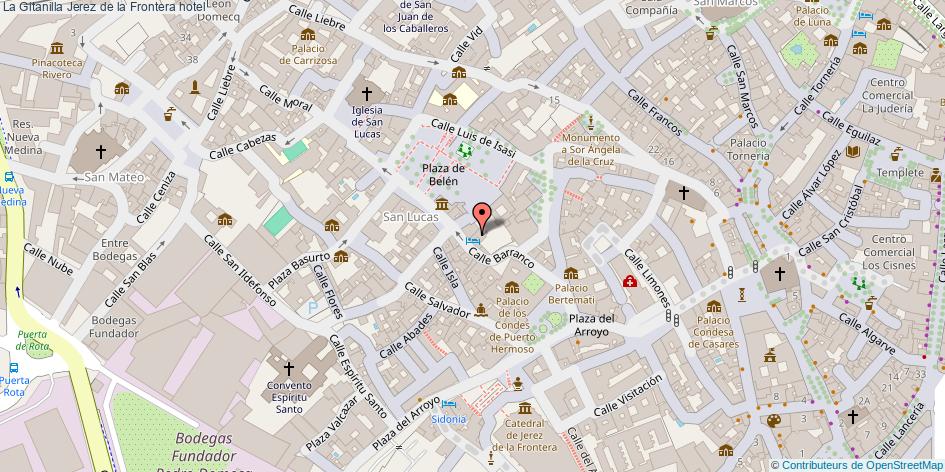 mapa La Gitanilla hotel Jerez de la Frontera