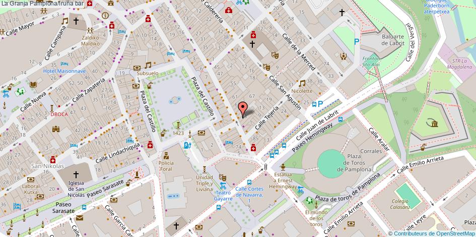 mapa La Granja bar Pamplona/Iruña