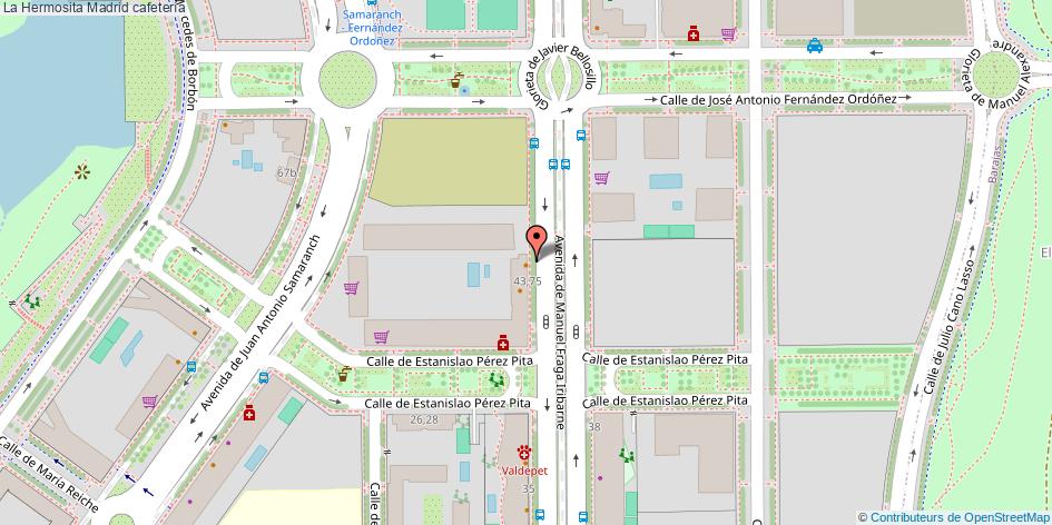 mapa La Hermosita cafetería Madrid
