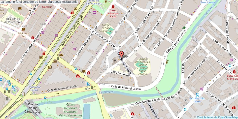 mapa La jamonería el cortador de jamón restaurante Zaragoza