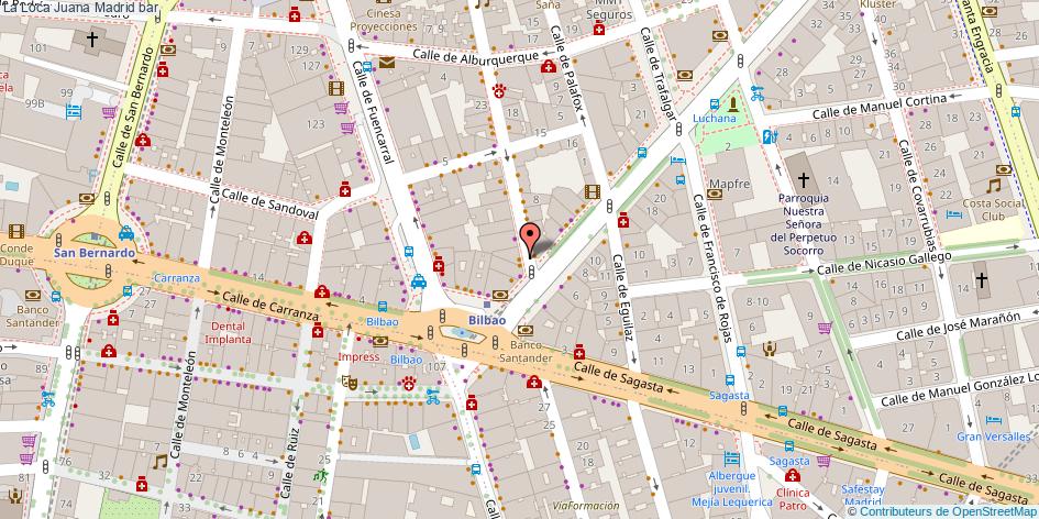 mapa La Loca Juana bar Madrid