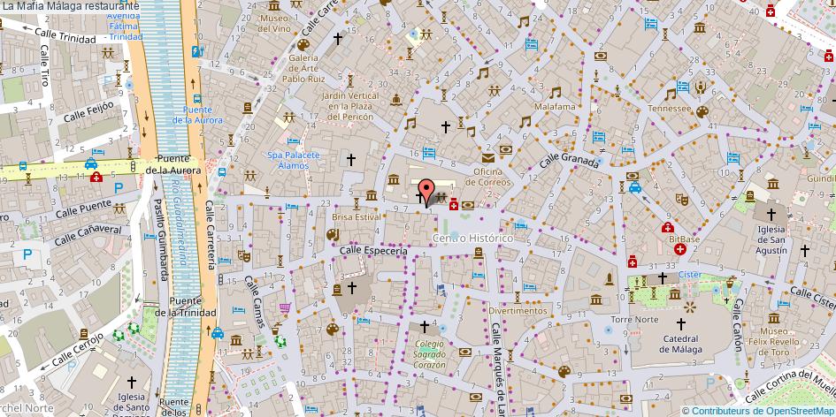 mapa La Mafia restaurante Málaga