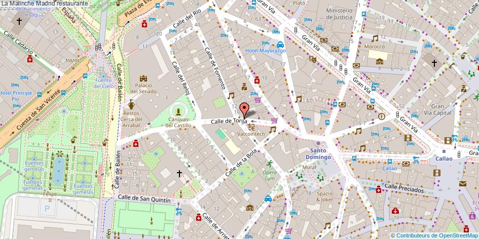 mapa La Malinche restaurante Madrid