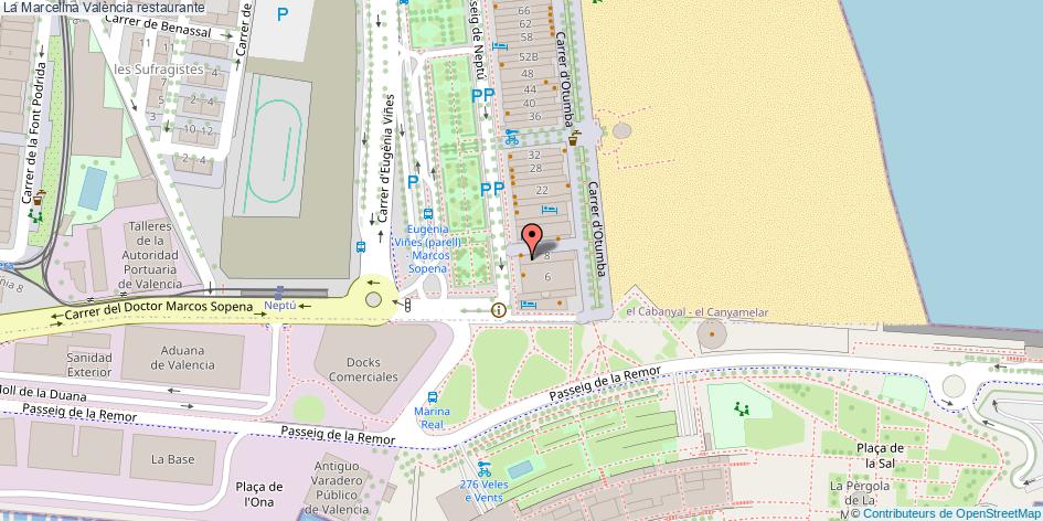 mapa La Marcelina restaurante València