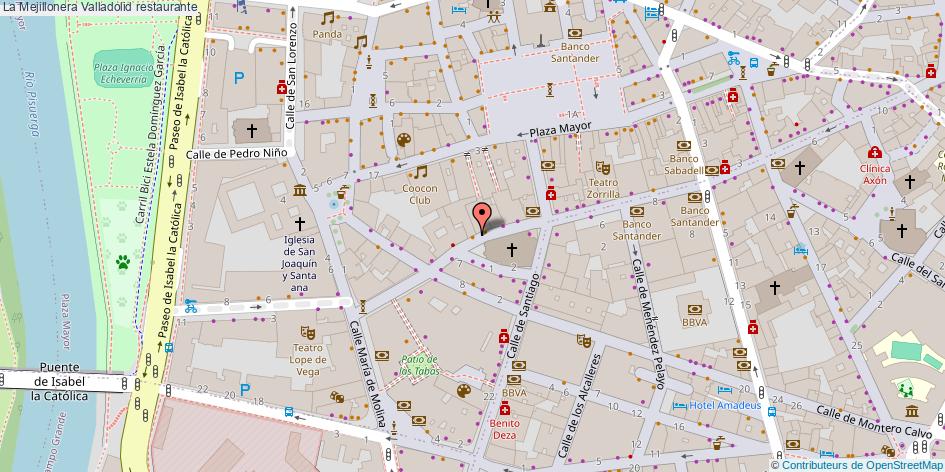 mapa La Mejillonera restaurante Valladolid