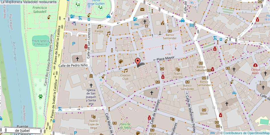 mapa La Mejillonera restaurante Valladolid