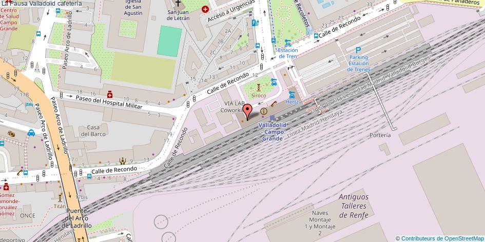 mapa La Pausa cafetería Valladolid