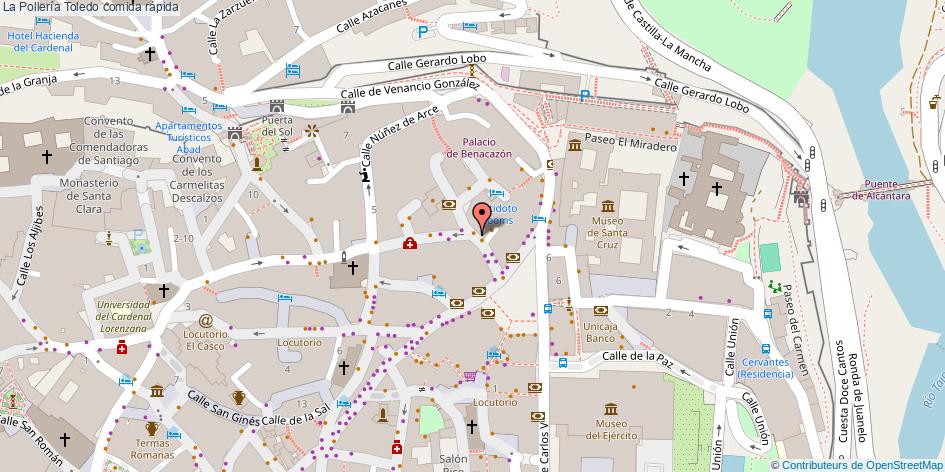 mapa La Pollería comida rápida Toledo