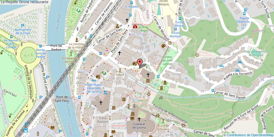 mapa La Regolta restaurante Girona