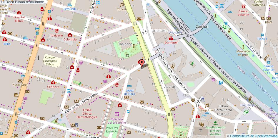 mapa La Roca restaurante Bilbao