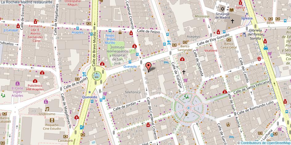 mapa La Rochela restaurante Madrid