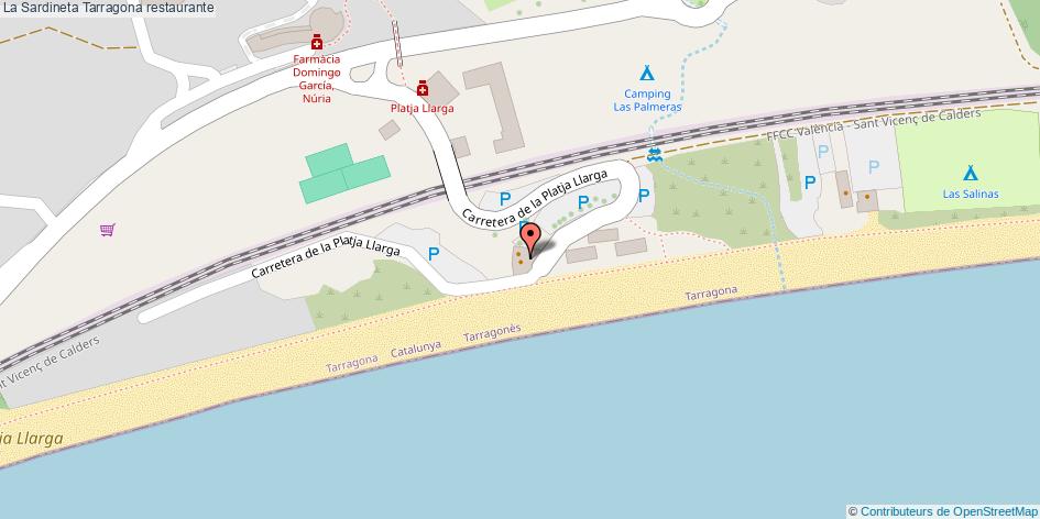mapa La Sardineta restaurante Tarragona