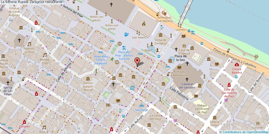 mapa La sidreria Kupela restaurante Zaragoza
