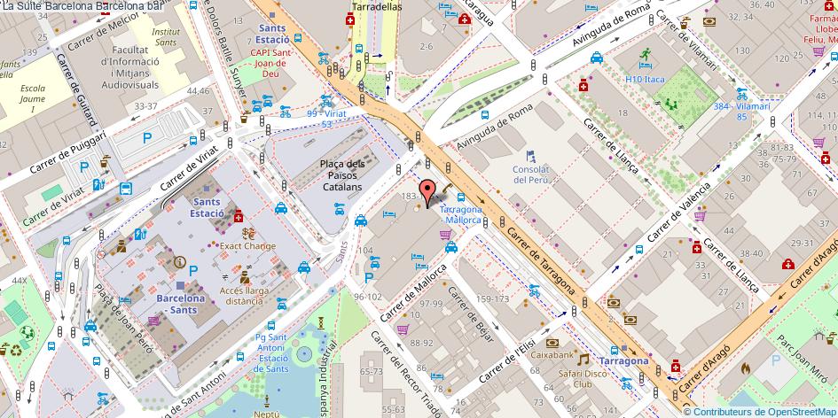 mapa La Suite Barcelona bar Barcelona