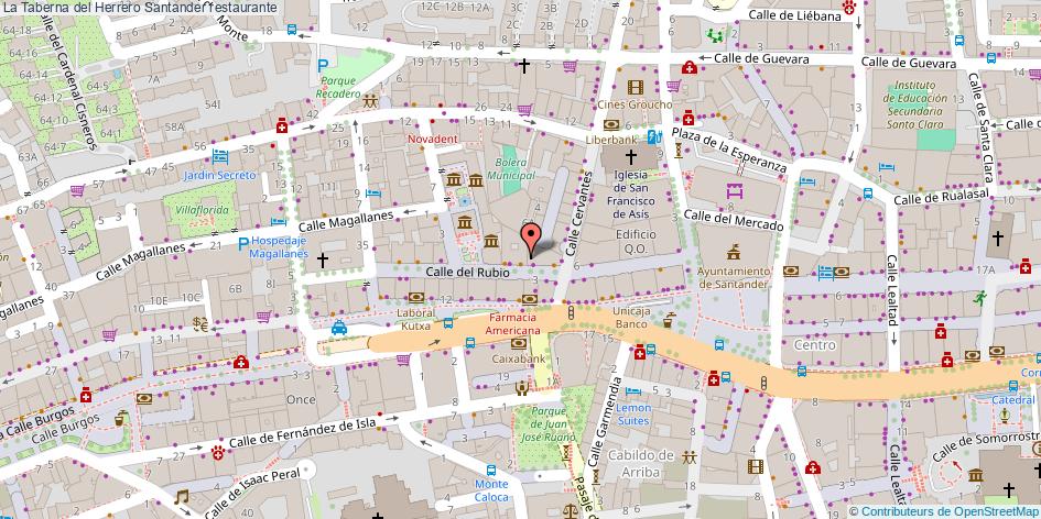mapa La Taberna del Herrero restaurante Santander