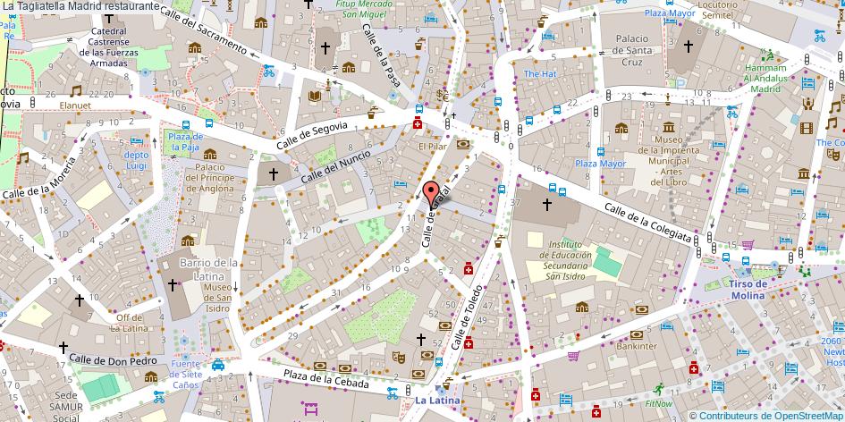 mapa La Tagliatella restaurante Madrid