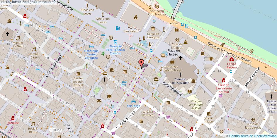 mapa La Tagliatella restaurante Zaragoza
