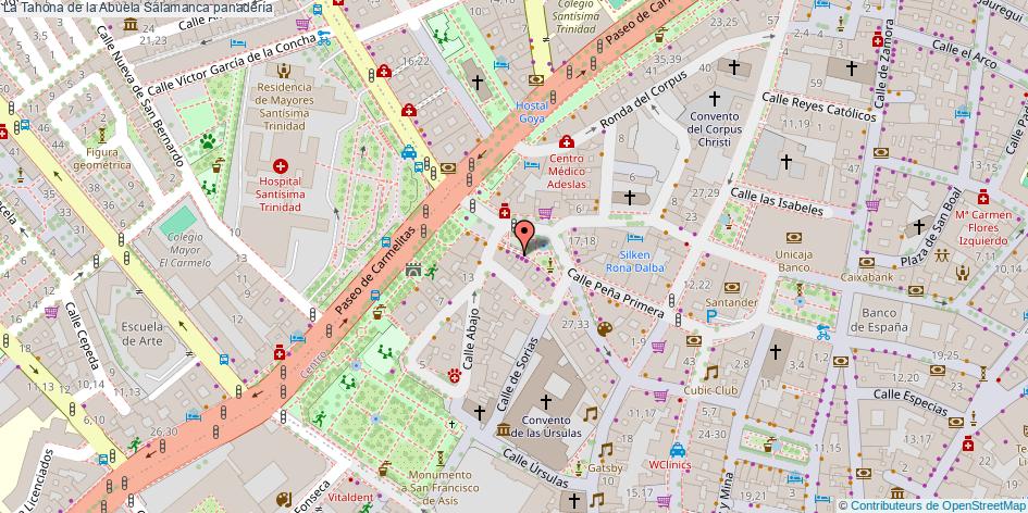 mapa La Tahona de la Abuela panadería Salamanca