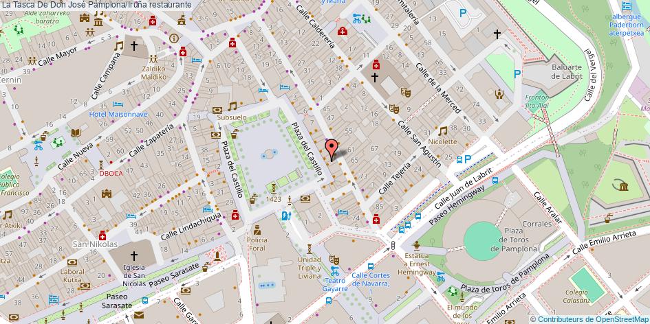 mapa La Tasca De Don José restaurante Pamplona/Iruña