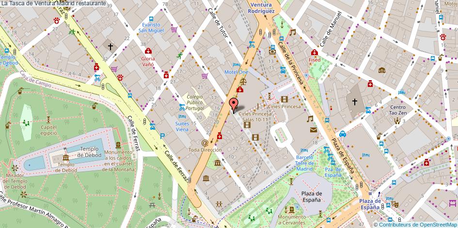 mapa La Tasca de Ventura restaurante Madrid