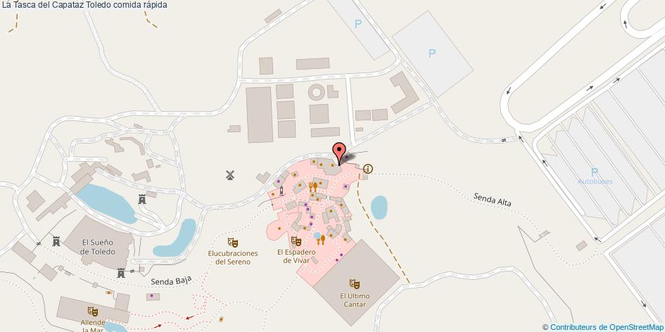 mapa La Tasca del Capataz comida rápida Toledo