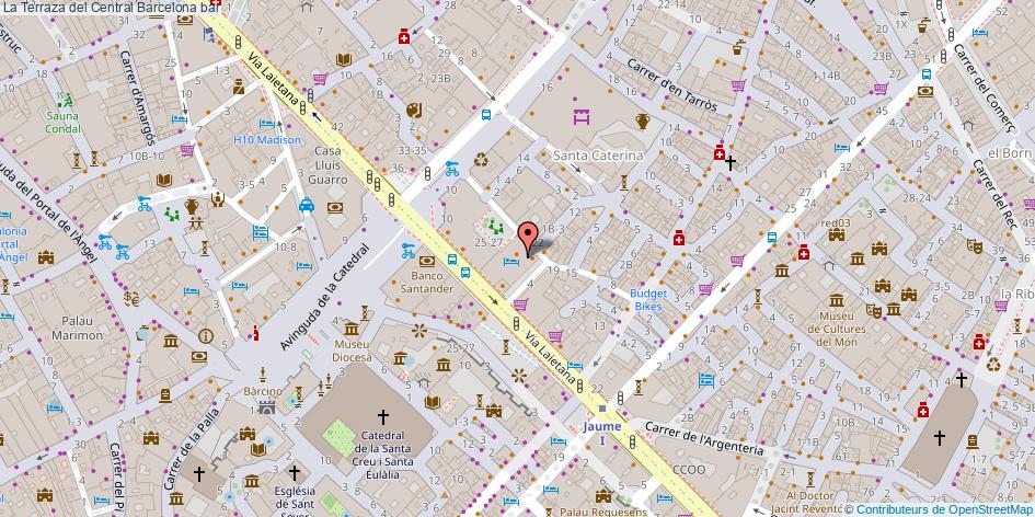 mapa La Terraza del Central bar Barcelona