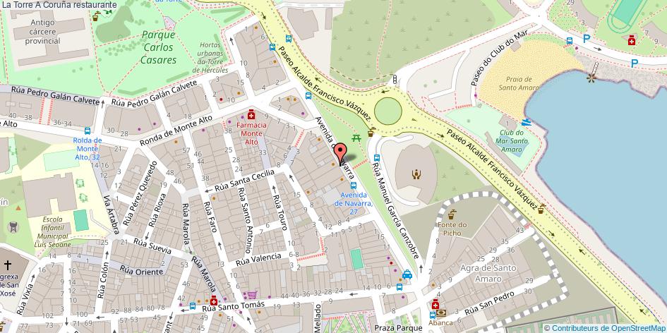 mapa La Torre restaurante A Coruña