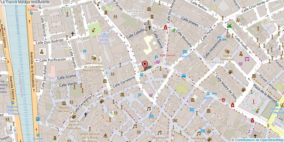 mapa La Tranca restaurante Málaga