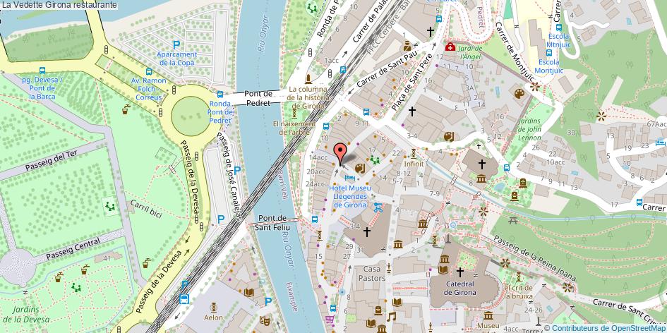 mapa La Vedette restaurante Girona