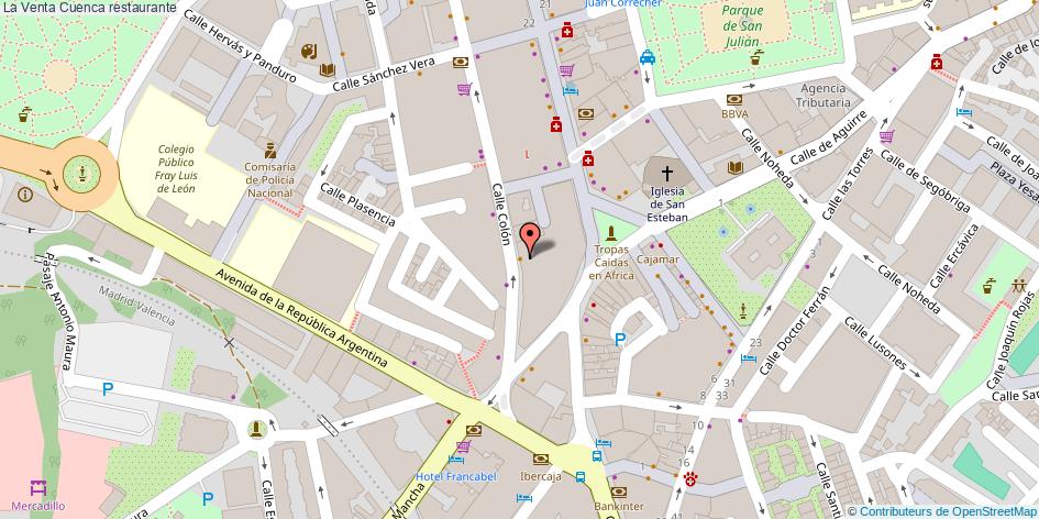 mapa La Venta restaurante Cuenca