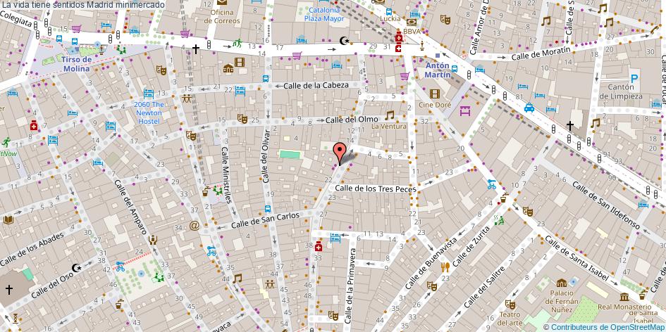 mapa La vida tiene sentidos minimercado Madrid