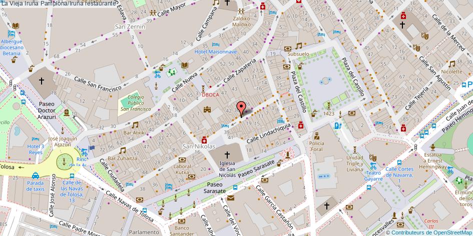 mapa La Vieja Iruña restaurante Pamplona/Iruña